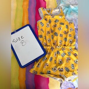 Matilda Jane Yellow Camera Print Bodysuit/Romper